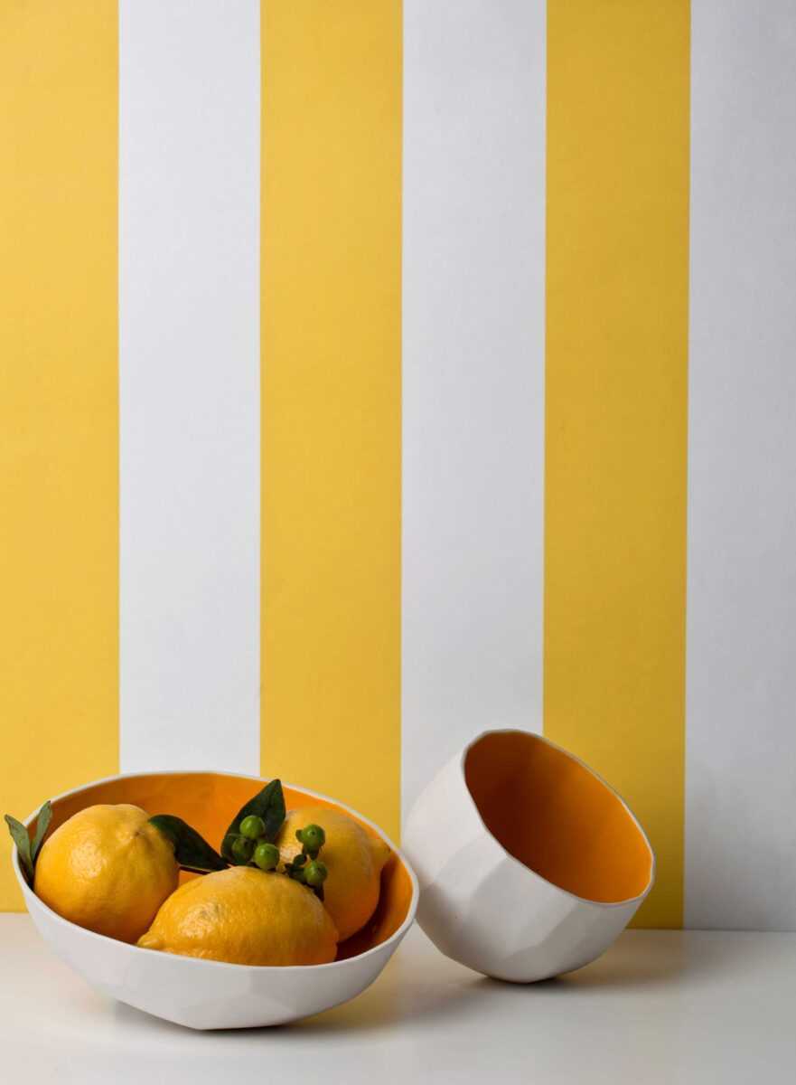 Yellow Stripes eco wallpaper
