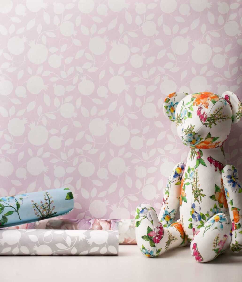 Pomegranate Pink eco wallpaper