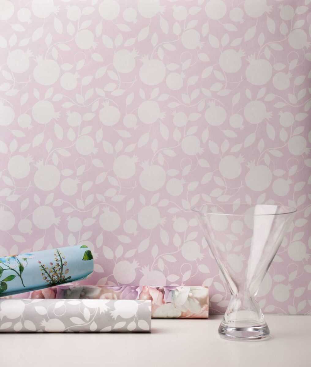Pomegranate Pink eco wallpaper