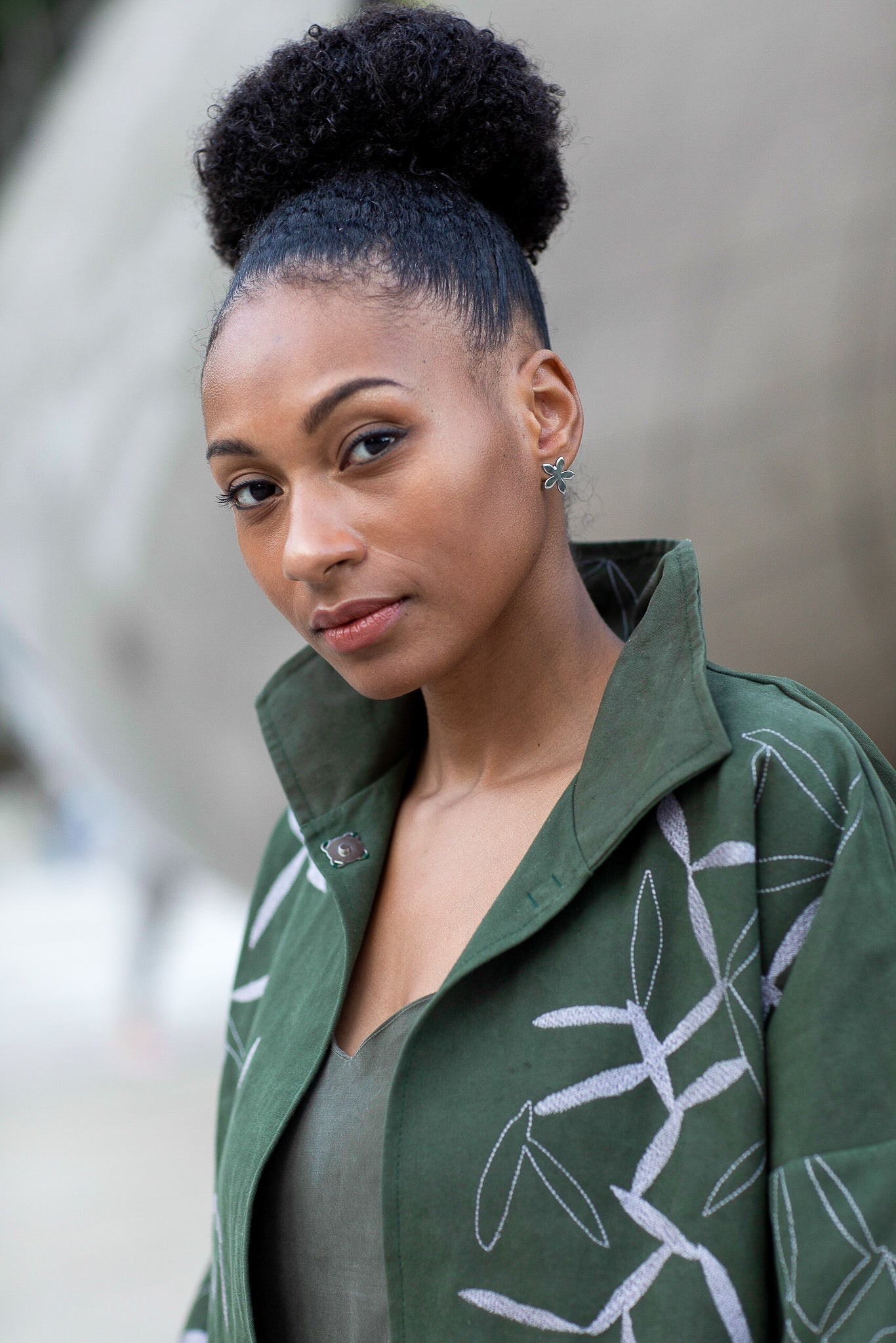 Upcycled Earrings Lilac