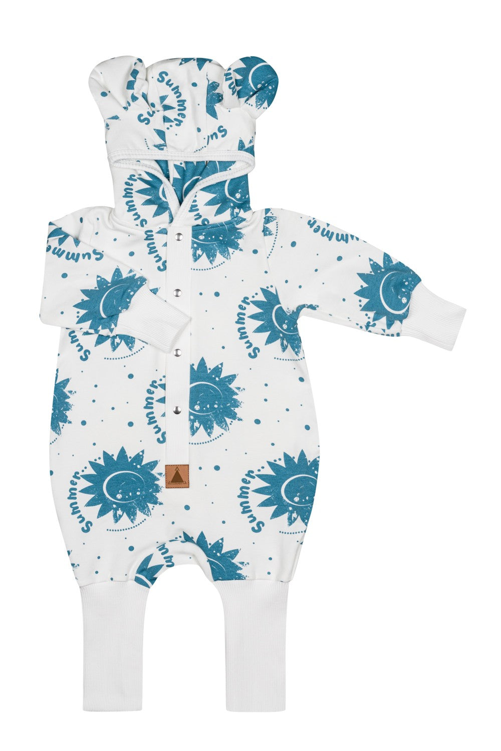 Eared Jumpsuit for Babies and Kids - Ecru Suns