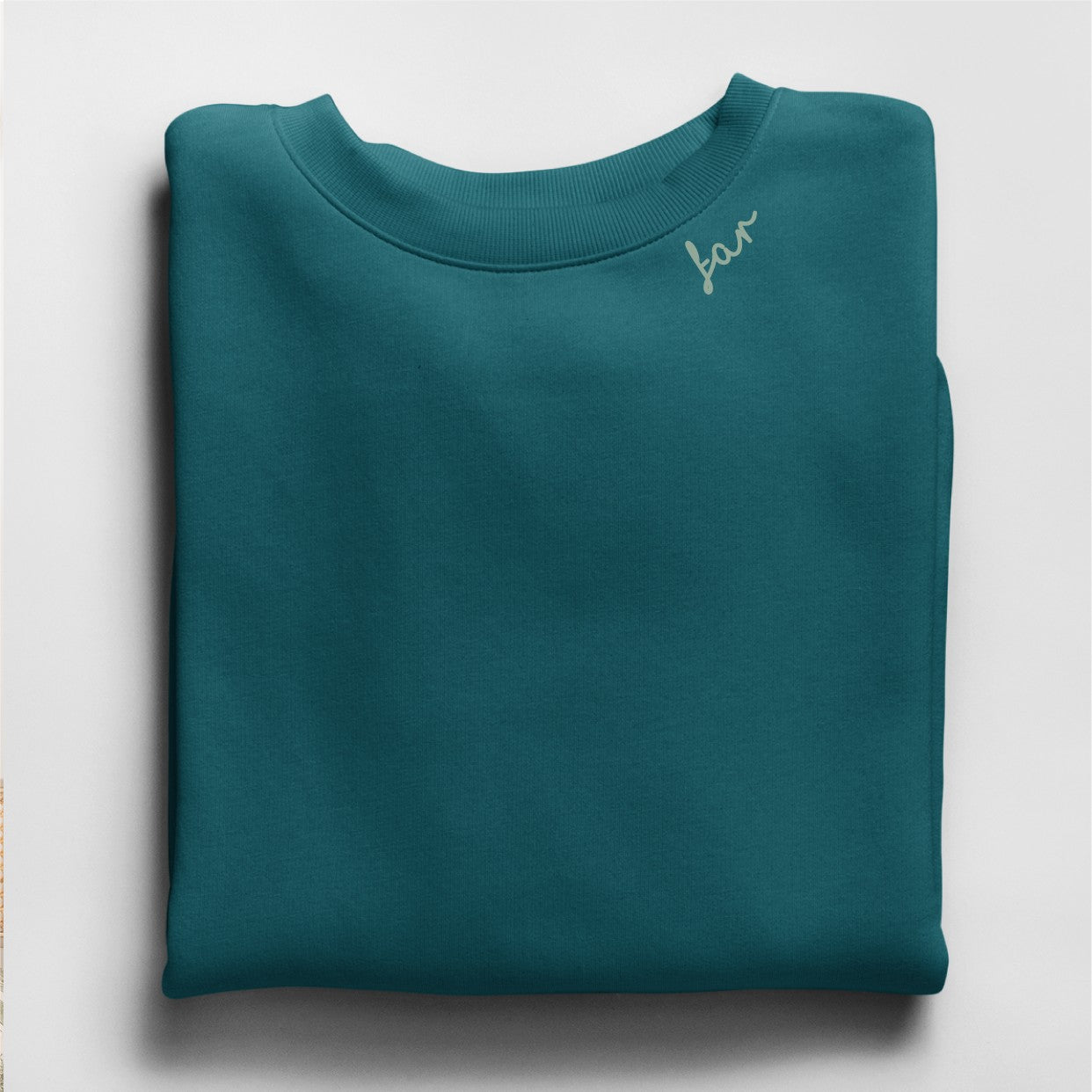 Embroidered Collar Organic Cotton Sweatshirt "Far" (SE)