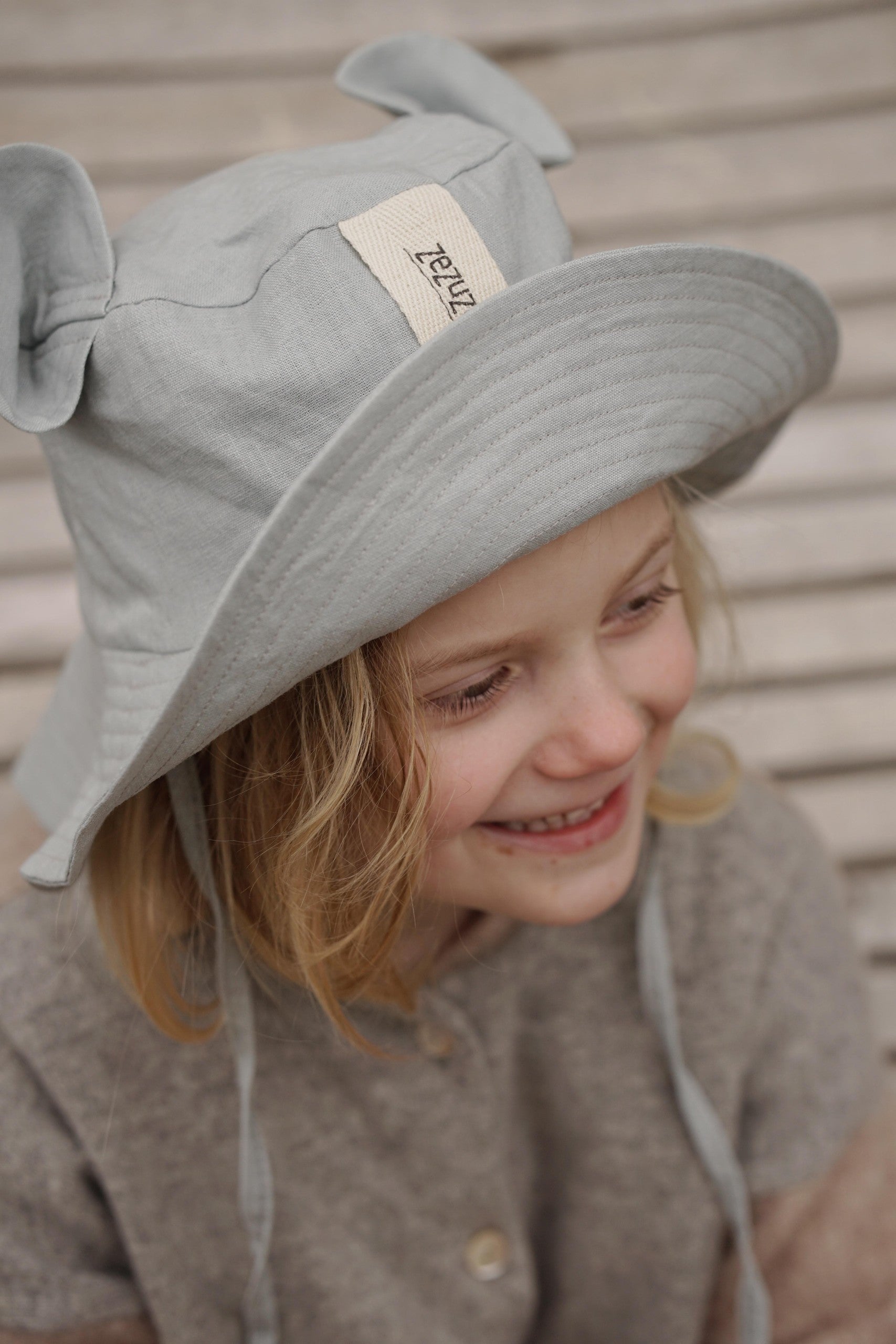 Kids Hat with Ears - Grey