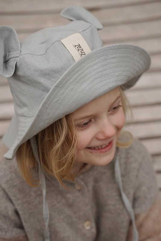 Kids Hat with Ears - Grey